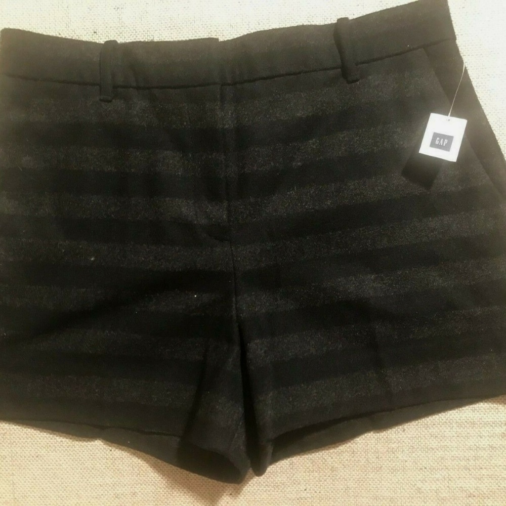 GAP Wool‎ Blend Striped Shorts Sz 4R NWT